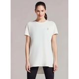 Skechers S221482-3855 W Crew Neck Graphic Te Beyaz Regular Fit Kadın T-Shirt