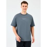 Skechers S231094-3998 M Graphic Tee Reflect Gri Yuvarlak Yaka Oversize Erkek T-Shirt