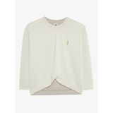 Skechers S242152-013 W Soft Touch Crew Neck Gri Kadın Yuvarlak Yaka Sweatshirt