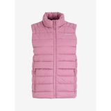 Skechers S242319-620 W Outerwear Padded Vest Pembe Kadın Fermuarlı Yaka Yelek