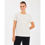 Skechers S2510029-102 Essential Crewneck Bej Yuvarlak Yaka Kadın T-shirt