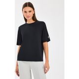 Skechers S2510327-001 W Lounge Regular Crew Neck Siyah Kadın T-Shirt