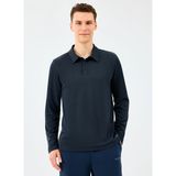 Skechers S2520085-3817 Long Sleeve Modal P Siyah Regular Fit Erkek Polo T-Shirt