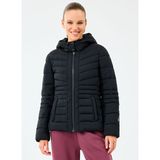 Skechers S2520203-3817 W Fitted Hoodie Puffe Siyah Kadın Mont