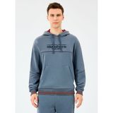 Skechers S2520227-3998 M Hoodie Gri Kapüşonlu Regular Fit Erkek Sweatshirt