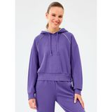 Skechers S2520228-0277 W Hoodie Mor Kapüşonlu Regular Fit Kadın Sweatshirt