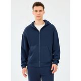 Skechers S2610014-0505 M Essential Full Zip Lacivert Kapüşonlu Regular Fit Erkek Sweatshirt