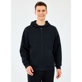 Skechers S2610014-3817 M Essential Full Zip Siyah Kapüşonlu Regular Fit Erkek Sweatshirt