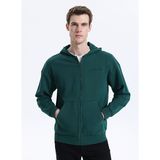 Skechers S2610014-4222 M Essential Full Zip Yeşil Erkek Sweatshirt