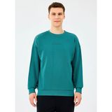 Skechers S2610015-0730 M Essential Crewneck Yeşil Kapüşonlu Regular Fit Erkek Sweatshirt