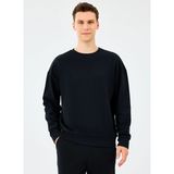 Skechers S2610015-3817 M Essential Crewneck Siyah Kapüşonlu Regular Fit Erkek Sweatshirt