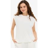 Skechers S2610047-3817 W Soft Touch Loose Fit Kadın T-Shirt - XS - Beyaz