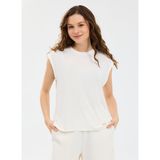 Skechers S2610047-3855 W Soft Touch Loose Fi Beyaz Regular Fit Kadın T-Shirt