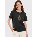 Skechers S2610050-3817 W Oversize Fit Graphi Siyah Kadın T-Shirt