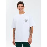 Skechers S2610064-2325 M Graphic Tee T-Shirt Beyaz Regular Fit Erkek T-Shirt