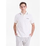 Skechers S2610078-3855 M Piping Detail polo Beyaz Erkek Polo T-Shirt