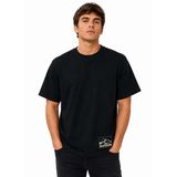 Skechers S2620057-3817 M Regular Box Logo T- Siyah Bisiklet Yaka Regular Fit Düz Erkek T-Shirt