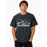 Skechers S2620111-3998 M Relax Fit Adventure Gri Bisiklet Yaka Regular Fit Düz Erkek T-Shirt