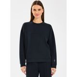 Skechers Siyah Kadın Kapüşon Regular Fit Sweatshirt S2510052-3817 W Lounge Loose Crew N