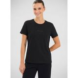 Skechers Siyah Kadın Regular Fit T-Shirt S2510029-3817 W Essential Crewneck