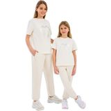 Skechers SK232075 G Lw Fleece Jogger Sweatpant Beyaz Kız Çocuk Eşofman Altı - 5 - 6 Yaş