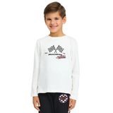 Skechers SK242065-102 Beyaz Graphic Long Sleeve Çocuk Günlük Stil T-Shirt