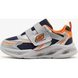 Skechers Skechers Meteor-Lights - Glow Küçük Erkek Çocuk Gümüş/Turuncu Işıklı Spor Ayakkabı 401498N Slor - Gümüş - Turuncu