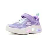 Skechers Sola Glow 2.0 Kız Çocuk Işıklı Yürüyüş Ayakkabısı, 30 EU, 303729L, Lavanta/Açık Mavi, Kız çocuk
