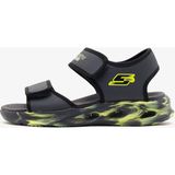 Skechers Sola Glow Sandal Büyük Erkek Çocuk Gri Işıklı Sandalet Hafif ve Dayanıklı Taban 407032L