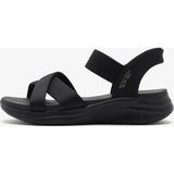 Skechers Ultra Flex 3.0 Kadın Siyah Sandalet 119975 Bbk Yoga Foam Taban ile Konforlu Tasarım