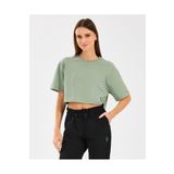 SKECHERS W Crop Fit Graphic Tee T-Shirt Kadın Mavi Tshirt S2510145-306