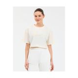 SKECHERS W Crop Graphic T-Shirt Kadın Beyaz Tshirt S2610054-3855