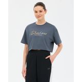 Skechers W Crop Graphic T-Shirt Kadın Gri Tshirt S2610054-3998 - L