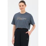 Skechers W Crop Graphic T-Shirt Kadın Gri Tshirt S2610054-3998 - XS
