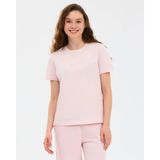 SKECHERS W Essential Crewneck T-Shirt Kadın Açık Pembe Tshirt S2510029-0441