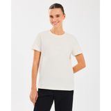 Skechers W Essential Crewneck T-Shirt Kadın Offwhite Tshirt S2510029-102 - Kırık Beyaz