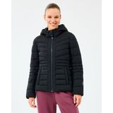 Skechers W Fitted Hoodie Puffer Jacket Kadın Siyah Mont S2520203-3817