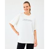 Skechers W Heavy Fabric T-Shirt Kadın Beyaz Tshirt S2520182-2325