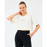 Skechers W Heavy Fabric T-Shirt Kadın Beyaz Tshirt S2520183-3855