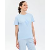 Skechers W Regular Fit Graphic T-Shirt Kadın Mavi Tshirt S2610057-0721 - XS
