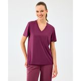Skechers W V Neck T-Shirt Kadın Bordo Tshirt S2510277-3877 - XS