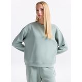 Skechers Yeşil Kadın Kapüşon Regular Fit Sweatshirt S2510052-3869 W Lounge Loose Crew N