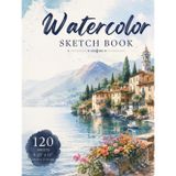 Sketch Book Beautiful Artistic Pages for Painting, Drawing and Creative Expression: 8.5 x 11 Inch Artistic Sketchbook | Soft Watercolor Border Designs | 120 Creative Pages