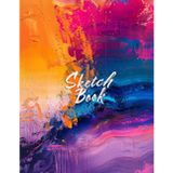 Sketch Journal: Bright Color Paint Texture Flow: Cheap Sketchbook Smooth White Paper 8.5" X 11" - 120 Pages Blank Paper (Premium Artistic Cover Vol. 6) Drawing Paper Pad