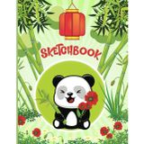 SKETCHBOOK: CUTE PANDA | Large drawing pad to drawing, doodling, sketching, writing for kids | 110 Unlined Blank Pages 8.5x11 (French Edition)