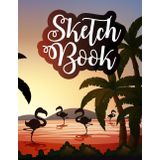 Sketchbook Flamingo Notebook: Cute notebook for flamingo lovers and young artists