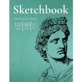 Sketchbook for Drawing - Apollo Edition: No Spiral Sketch Pad | 120 Pages | 90 GSM White Paper | 8.5" x 11" | Turquoise