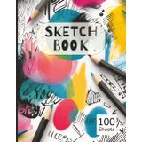 Sketchbook for Teens & Adults – Creative Drawing Pad: 8.5 x 11" | 200 Pages, 100 Sheets | Perfect for Sketching, Doodling & Art Practice