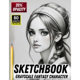Sketchbook – Grayscale Fantasy Character Art | 80 Sheets Premium, 20% Opacity Drawing Guide: A Tracing and Practice Sketchbook Featuring Elegant ... Shading, and Character Design Skills