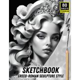 Sketchbook: Greco-Roman Sculpture Style – Classical Portraits for Drawing Practice (20% Opacity)